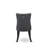 9 Pieces Dining Table Set Includes a Rectangle Table and 8 Platinum Gray Polyester fabric Dining Chairs, Sand Blasting Black-931481056-928726359