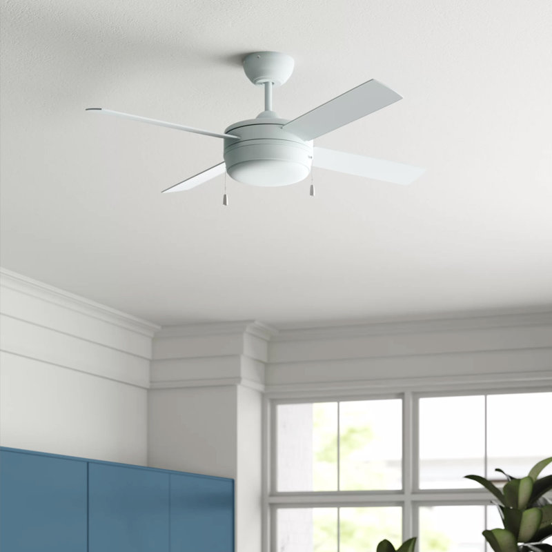 Laval 44'' Ceiling Fan, Matte White with Matte White Blades