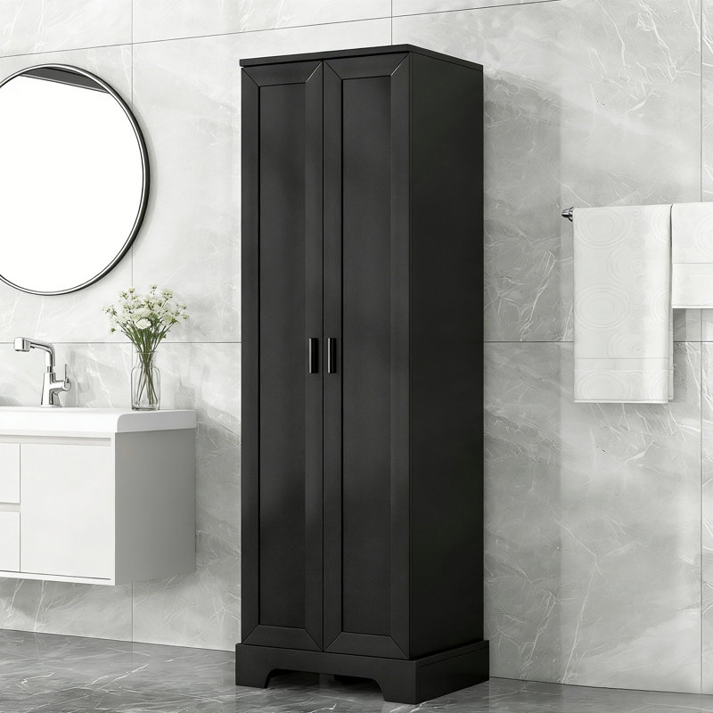 Armoire de rangement autoportante avec 2 portes et tablette réglable