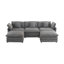 Canapé modulaire rembourré en L 112,6 po avec poches de rangement latérales pour le salon 112,6 po-1759228681