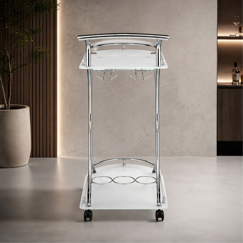 Chariot-bar Allen et Chrome, Blanc
