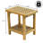 Armin 18" Modern Light Teak Acacia Wood Shower Stool with Storage Shelf, Heavy Duty Slatted Bath Spa Bench for Bathroom, Shower & Entryway-400253692