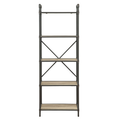 Antique Oak And Sandy Grey  Bookcase