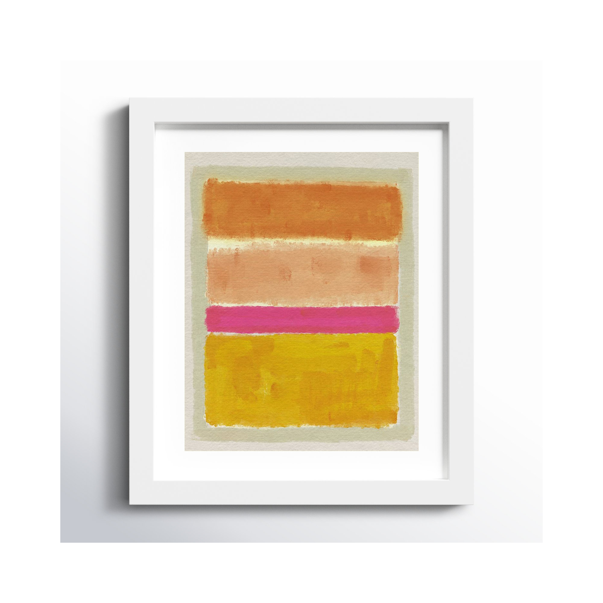 Rothko Inspired Tonescape by Victoria Barnes, 13" H x 11" W x 1" D, White