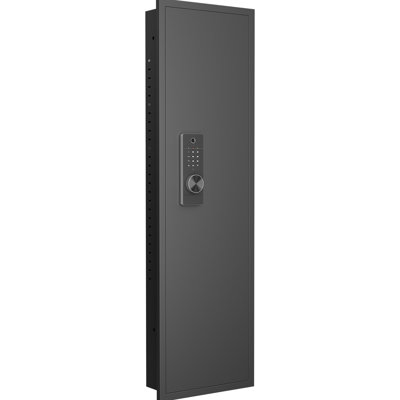 53" In Safe For Jewelry - Fingerprint Locked, Customizable Interior, Heavy-Duty Frame, Wall Passports Hidden With Touch Panel, Adjustable Space, Metal Build, Pry Measures