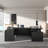 Nekisha U-Shaped Height Adjustable Executive Desk With 3-Drawer File Cabinet-237919830