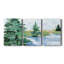 Evergreen Lake I - Toile tendue avec châssis de qualité supérieure - Prêt à être accroché-301977325