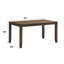 Table de salle à manger en noyer Damica (sans la chaise)