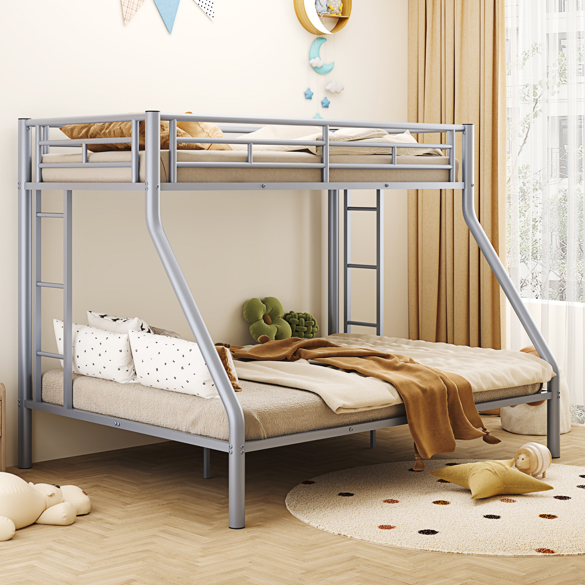Isabelle & Max™ Twin XL Over Queen Metal Bunk Bed With Ladder And ...