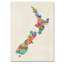 « new zealand typographie map », impression sur toile tendue-22541297