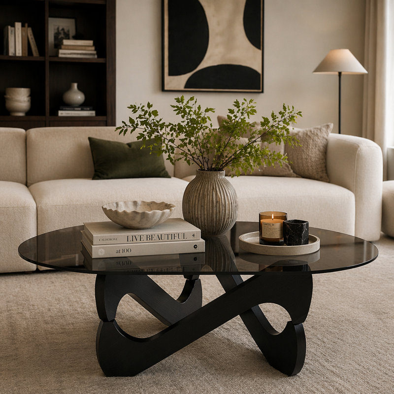 Tables basses élégantes Modern, Noir