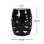 Table d'appoint en métal noire avec motif chic en fer, 16,5 po x 16,5 po x 20,75 po, aucun assemblage requis, construction élégante, 16,08 po x 16,08 po x 20,13 po-2137534533