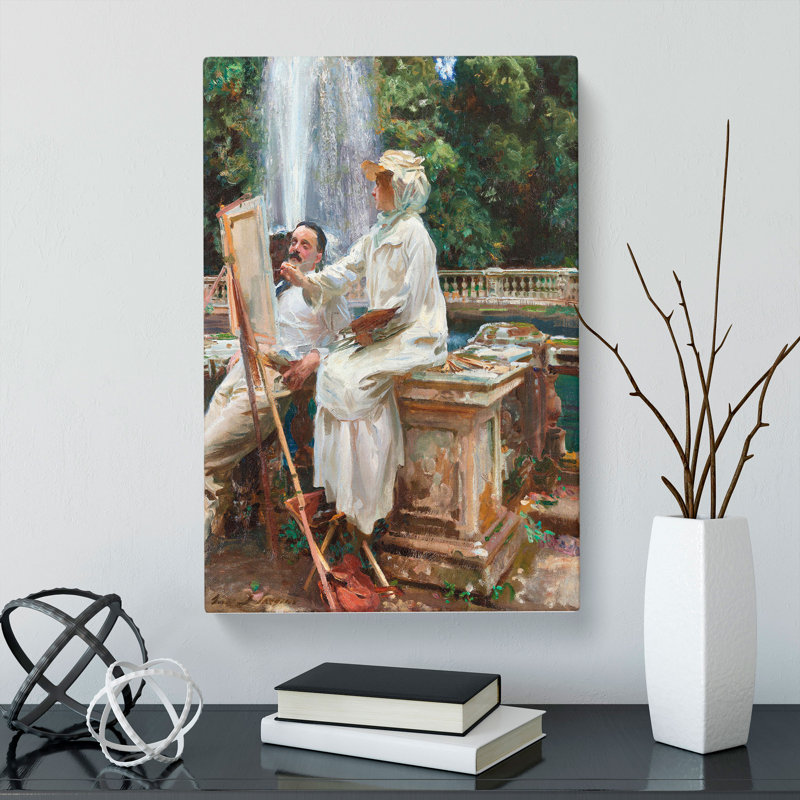 CAN4050CAN The Fountain, Villa Torlonia by John Singer Sargent - Painting, Wrapped Canvas, 60cm H x 40cm x 3cm D