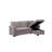 Aurora 84"W Light Gray Reversible Sleeper Sectional Sofa With Storage Chaise