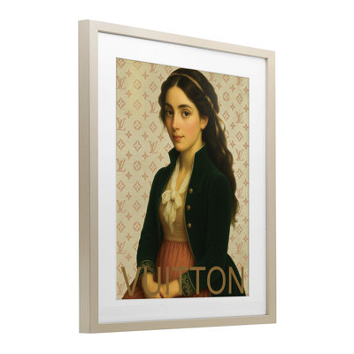 Glam Gentlewoman in Spring Framed Print Under Glass, design by Grotto Studios