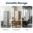 23.3" W x 16.9" D x 71.2" H Bathroom Storage Cabinet with 2 Doors, White MDF Cabinet with Adjustable Shelves, Anti-Tipping Device for Home Office, Dining Room-412446296-412446277