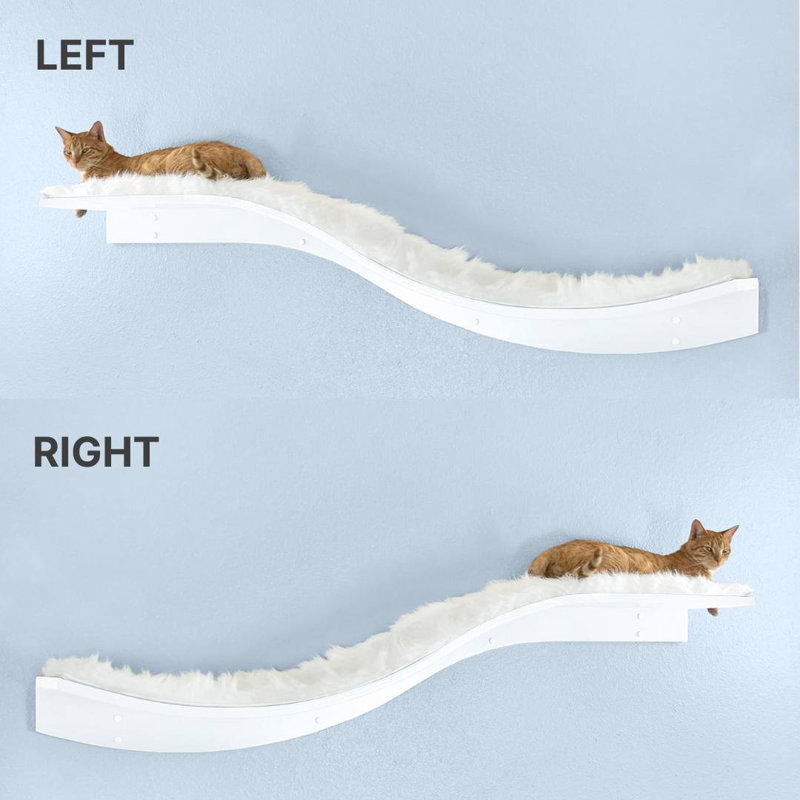 Lotus Branch Cat Perch, White, Right Facing