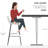 Everleaner Upholstered Counter Stool with Metal Frame-608982496