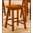 Casual Dining 18-inch Height Saddle Seat Stools 2pc Set, Solid Wood with Oak Finish for Comfort and Style-1538714838