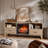 23 Inch Infrared  Heating Electric Fireplace Insert, With Log Set & Realistic Flame, Remote Control With Timer, Overheating Protection