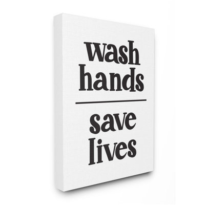 " Wash Hands To Save Lives Bathroom Phrase " by Amanda Houston