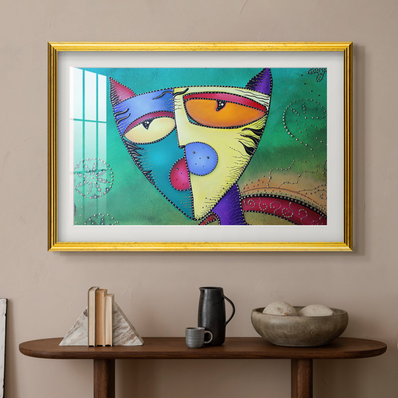 Chat céleste - Laura Barbosa - Impression encadrée sur mesure, 16 po x 22 po, Impression encadrée avec passe-partout
