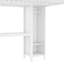 Grand lit mezzanine avec bureau et garde-robe, métal, blanc, robuste, peu encombrant, facile à assembler, fabrication solide en métal, assemblé-263489358