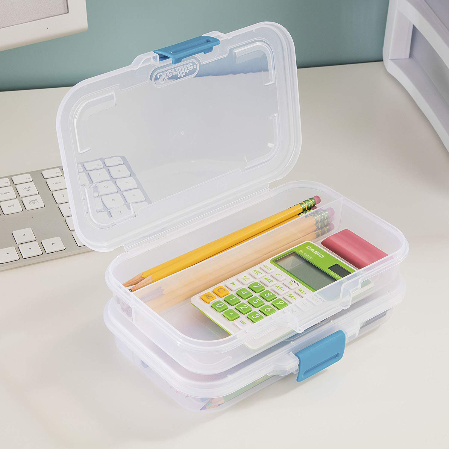 Storage Containers Sterilite Pencil Case Sterilite Clear Plastic