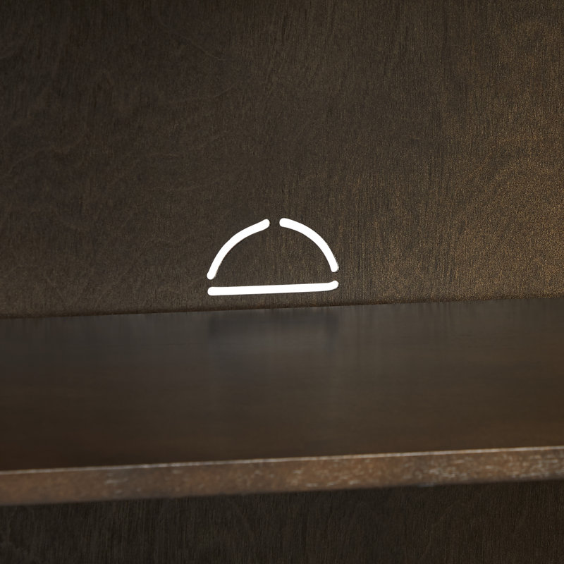 Byron 30'' H Media Shelves, Dark Brown