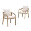 Chaise de salle à manger d'extérieur en bois d'acacia avec coussins Cody-1570301607