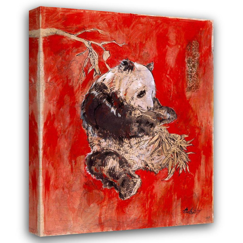 Art sur toile tendue par Red Barrel Studio® Wiley, Marta Gallery, Red Panda, H 36 po x l 28 po