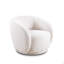 Fauteuil d'appoint pivotant, fauteuil demi-tonneau rembourré en tissu Boucle, fauteuil simple avec accoudoirs simples