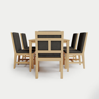Solerno Heated Rectangle Dining Set — Table + 4 Armless + 2 Armchairs — Dove