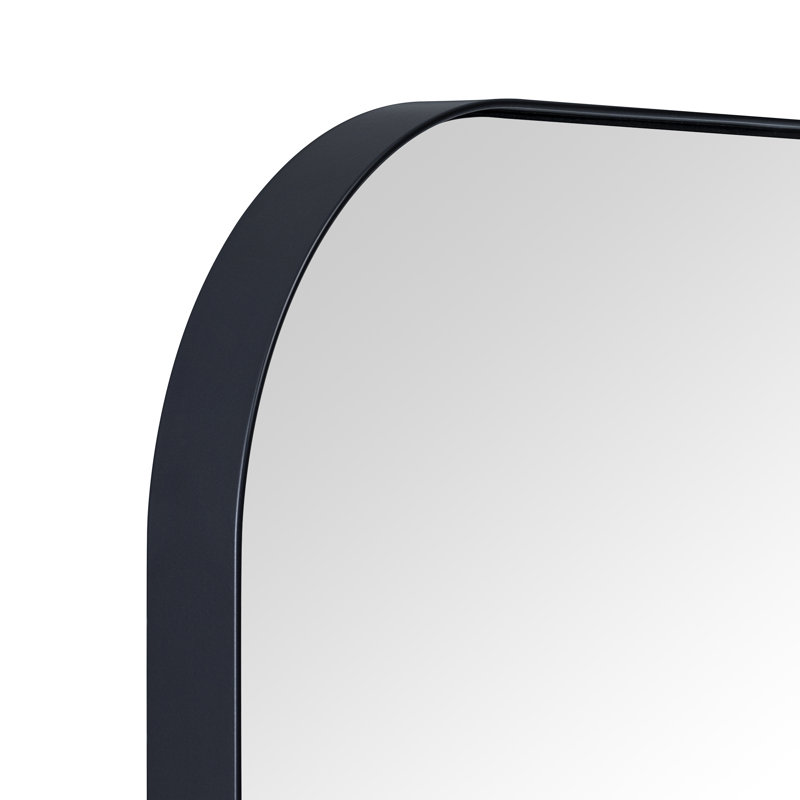 Miroir mural Josilyn, Noir mat, 48 po x 30 po