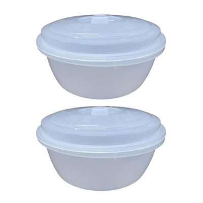 YBM Home 1.85 Gallon Plastic Bowl With Cover, Best Bowl To Make Challah, Dough Riser, BA643-2