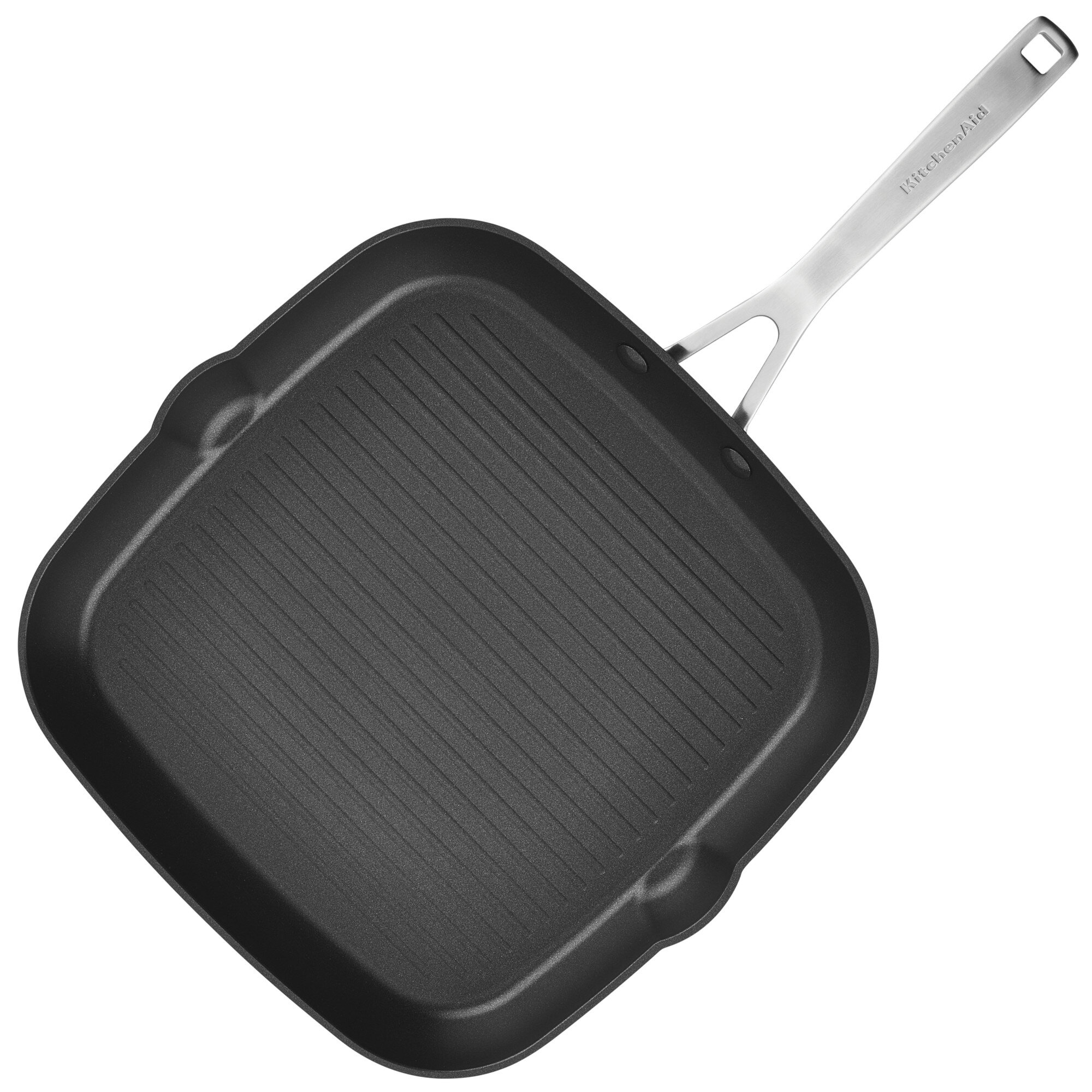 Kitchenaid 9.46 in. Non Stick Hard-Anodized Aluminum Square Grill Pan   Reviews Wayfair
