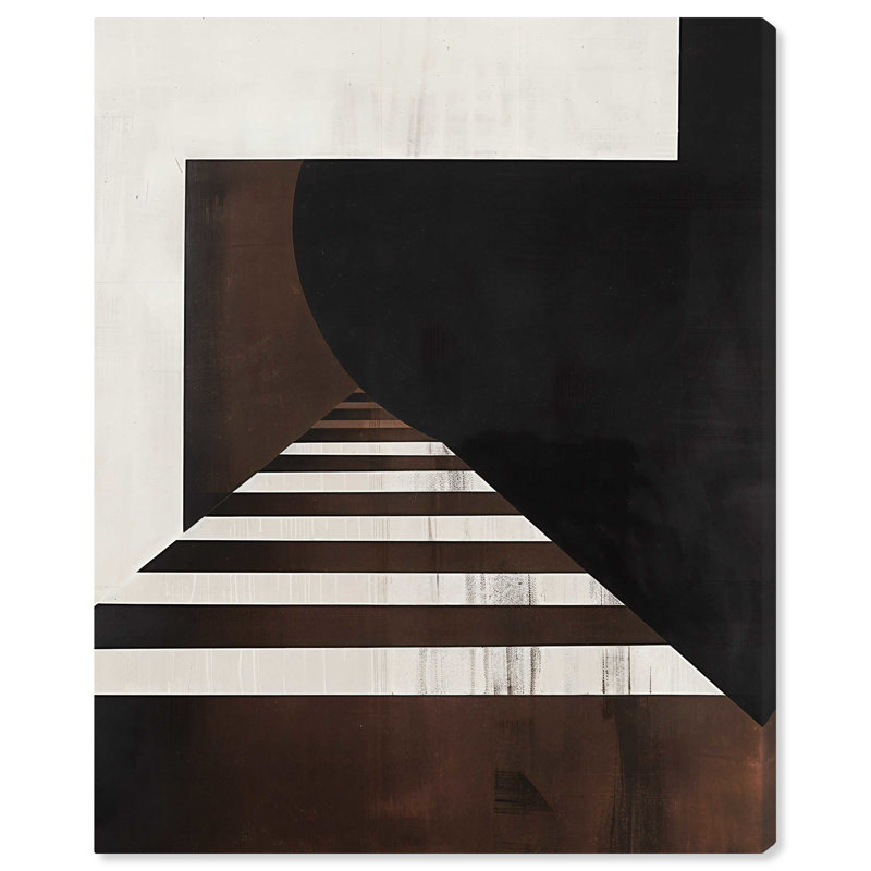 Large Black and Brown Abstract Canvas Wall Art