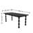 Black Rectangular Solid Wood Dining Table-1271665131