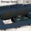 Canapé modulaire rembourré en velours avec rangement 90,2 po Teangela-915728928