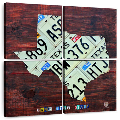 Aliaz Texas Licence Plate Map Large