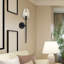 2 - Light Armed Mounted Tulip Glass Wall Sconces (Set Of 2)-277439684