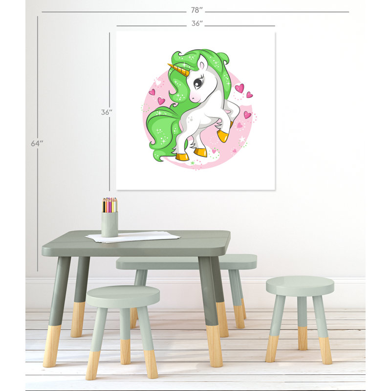Impression sur papier licorne, H 36 po x l 36 po x P 1 po