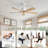 52" Modern 5-blade Without Light Ceiling Fan With Remote Control And Timing Function-766085904