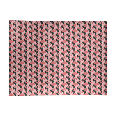 Tapis rose/noir skyscrapers