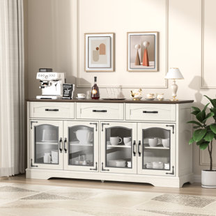 Grand buffet 65,75 "avec porte vitrée