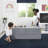 Serta Perfect Sleeper Convertible Sofa and Play Set – Modular Foam Couch and Flip Out Lounger with 2 Ottomans, Gray-61512183
