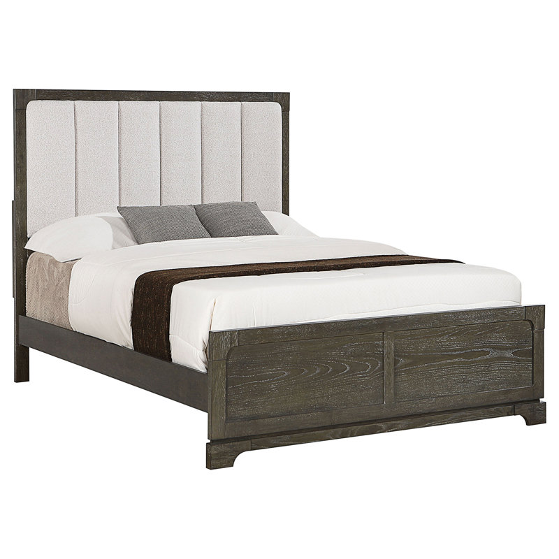 Harbington Dark Cocoa Upholstered Eastern  Panel Bed, King