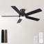  Ventilateur de plafond encastré à profil bas à 5 pales de 52 po avec moteur à courant continu réversible et télécommande-1013670276