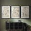 ABSTRACT Series CMV III - Impression encadrée sur mesure de qualité supérieure - 3 pièces-831867542-831867543