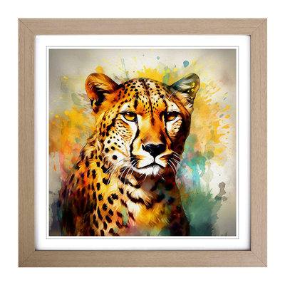 Cheetah Abstract Art - Framed Print